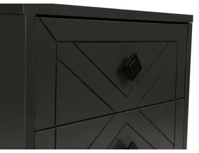 Nočný stolík LUNA 55x50 cm antracit/čierna