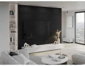 Mexen Lam-F, akustické stenové lamely 275 × 30 cm, plstený podklad 8 mm, technická dyha, eben čierny, S105-275307-3015-023