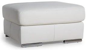 Kožený taburet LOREN II, biela (madras - 122 white)