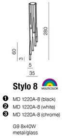 AZzardo Stylo 8 AZ0257 Farba: Chróm