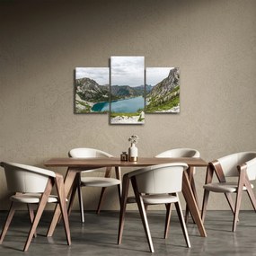 Obraz jazera v horách (90x60 cm)