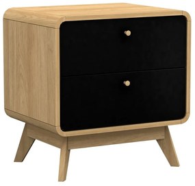 Čierny nočný stolík v dekore duba Cassie - Støraa