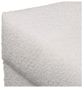 Biely taburet z textílie buklé Ariella – Ropez