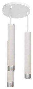 Helam LED Luster na lanku TUBA 3xGU10/6,5W/230V biela/lesklý chróm HE1304