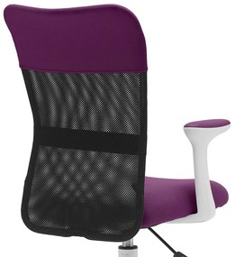 Detská stolička Neoseat MONKEY WHITE s podnožou — látka, biela / fialová