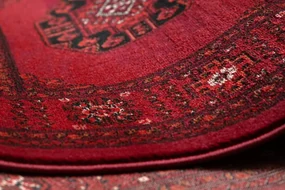 Koberec ORIENT 6871 so strapcami, rám / ornament / klasický, bordový / čierny