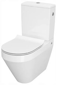 Cersanit Crea Clean On, oválna kombi misa vrátane Slim sedátka z duroplastu, biela, K114-023
