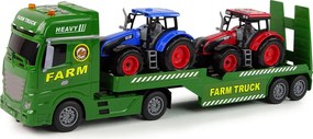 LEAN Toys Sada „Farma“ – odťahovka, nákladné auto, traktor, zvuky a svetlá, 3 diely