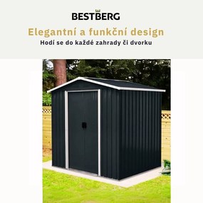Záhradný domček BestBerg ZDB-2Z / 2,5 m² / 194 x 131 x 184 cm / zelený