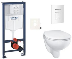Závesný wc set do ľahkých stien / predstenová montáž GROHE Bau Ceramic SIKOGRSBAUSCSH0, 1 ks