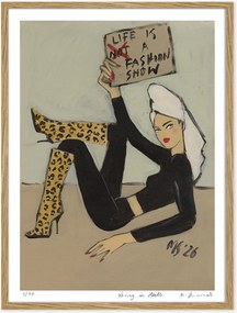 Nástenná dekorácia v ráme Living in Heels