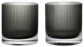 Ferm Living Poháre Ripple Tumbler Smoked Grey – set 2 ks