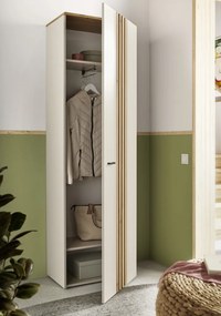 Predsieňová šatníková skriňa Lima, béžová kašmír/dub evoke