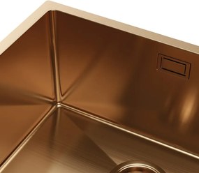 Erga HD, 1-komorový oceľový drez 490x440x210 mm, medená, ERG-MLS-HD4944Z