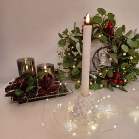 DECOLED Svietnik, 8,5 x 8,5 x 8 cm, biely