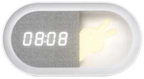 LED Stmievateľná nočná lampička s budíkom BUNNY LED/1,2W/5V 3000K