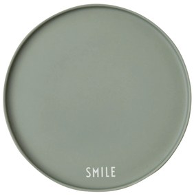 DESIGN LETTERS Porcelánový tanier Green Smile 21,3 cm