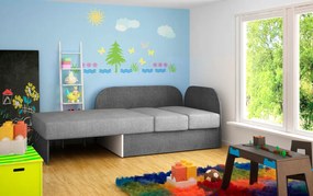 AKCIA Malá rozkladacia pohovka ROSA, sivá/tmavosivá II. akosť