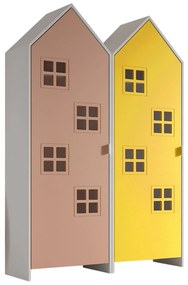 Žlto-ružová detská šatníková skriňa 115x171,5 cm CASAMI BRUGES – Vipack