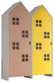 Žlto-ružová detská šatníková skriňa 115x171,5 cm CASAMI BRUGES – Vipack