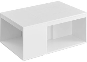 Konferenčné stolíky, príručné stolíky súprava 3 ks, prispôsobiteľné, biele