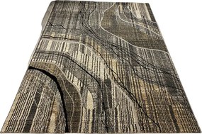 Sivý koberec s geometrickým vzorom Gallery DREVO – rôzne rozmery Rozmer: 60x110 cm