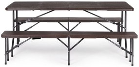 Bestent Cateringová súprava stôl + 2 lavičky 180cm Wooden Brown