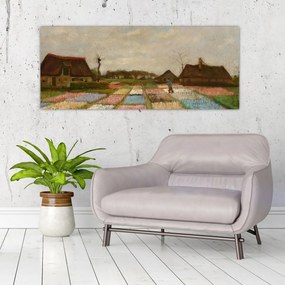 Obraz - Vincent van Gogh, Flower Beds in Holland, reprodukcia (120x50 cm)