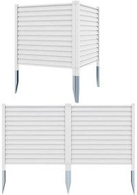 Zabodovateľný záhradný panel, 122x122 cm, 2 ks, biely