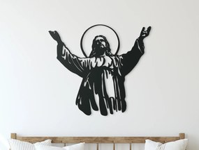 drevko Nálepka na stenu Kristus Rozmer obrazu: 29 x 32,5 cm, Farba dekorácie: Čierna
