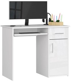 PC stolík Padma (biela + lesk biely). Akcia -20%. Vlastná spoľahlivá doprava až k Vám domov. 1128570