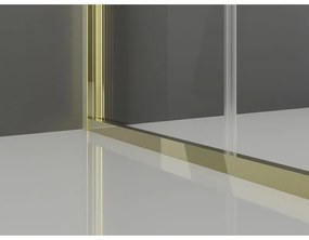 Mexen Exo, skladací sprchový kút 100 x 90 cm, číre sklo, zlatá, 816-100-090-50-00