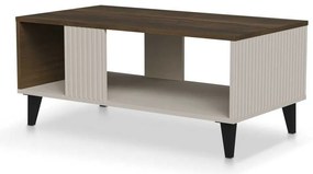 Konferenčný stolík Random-2, orech / krémová
