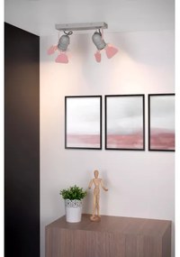 Lucide 17997/02/66 - Bodové svietidlo PICTO 2xGU10/35W/230V ružová