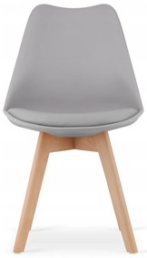 Jedálenský set 1 + 4, stôl MADO 80x80cm dub sonoma + stoličky BALI MARK sivá