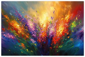 Obraz - Abstrakcia kvetov (90x60 cm)