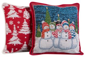 VIANOČNÁ DEKORAČNÁ OBLIEČKA NA VANKÚŠ XMAS 45X45 CM VZOROVANÁ
