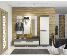 Nástenný vešiak SARPA 136x40 cm biela/hnedá