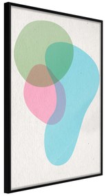 Artgeist Plagát - Colourful Spots [Poster] Veľkosť: 40x60, Verzia: Čierny rám s passe-partout