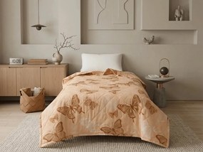 Letná prikrývka BUTTERFLY 140x200 cm, marhuľová