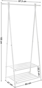 Závesný stojan s botníkom HSR05W