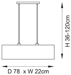 Endon 101692 - Luster na lanku LONGSHORE 2xE27/10W/230V béžová