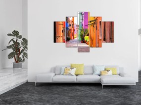 Obraz - Farebné domy v Burane, Benátky (150x105 cm)