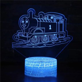 3Dmix 3DL-DFS003 – 3D LED nočná lampa - Vlak Tomáš (Aroma)
