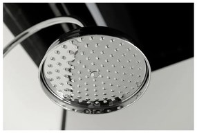 Mosadzná sprchová súprava v lesklo striebornej farbe s hlavovou sprchou a ručnou sprchou 142 cm Antea – Sapho