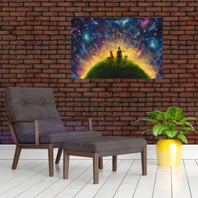 Obraz - Malý princ a líška (90x60 cm)