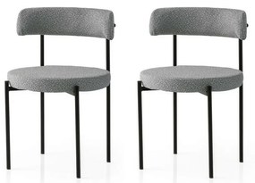 Súprava jedálenských stoličiek Gini Dark Grey and Black, 2 ks