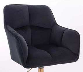 LuxuryForm DESIGN Kreslo AMALFI VELUR na striebornej podstave s kolieskami - čierne