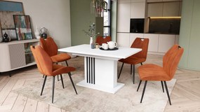 LEONEL Biely matný – MODERNÝ ROZKLADACÍ STÔL AŽ DO 180 cm!