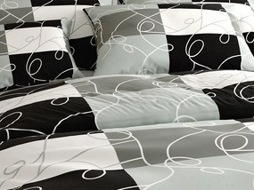 Bavlnené obliečky SQUARES BLEND sivé Rozmer obliečky: 70 x 90 cm | 140 x 200 cm